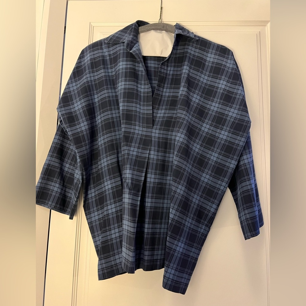 Vince Plaid Blouse